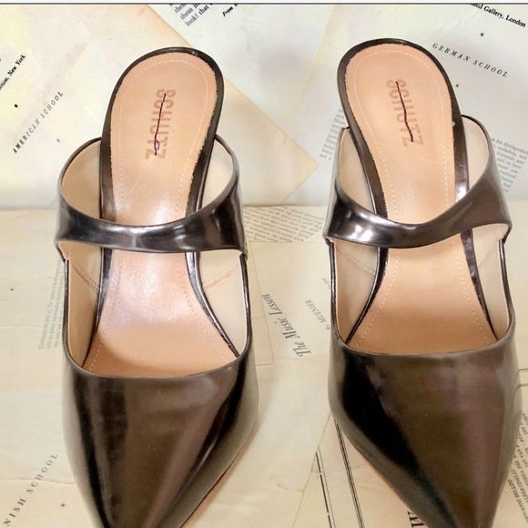 Schutz Bronze Metallic Slide Mule Sandal 10 - Picture 5 of 5